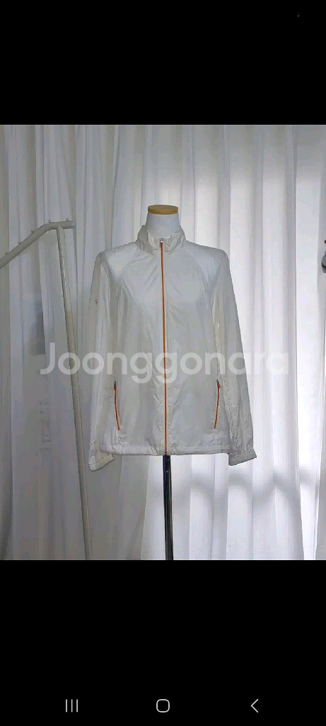 여성 95 | 팬텀 골프웨어 화이트 간절기 바람막이--0
