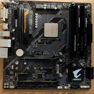 라이젠 2600x b450m aorus m 보드 팝니다