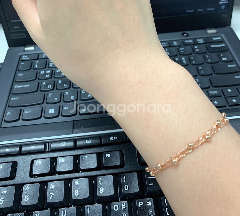 론드 18k 볼팔찌 로즈 골드 LOND--0