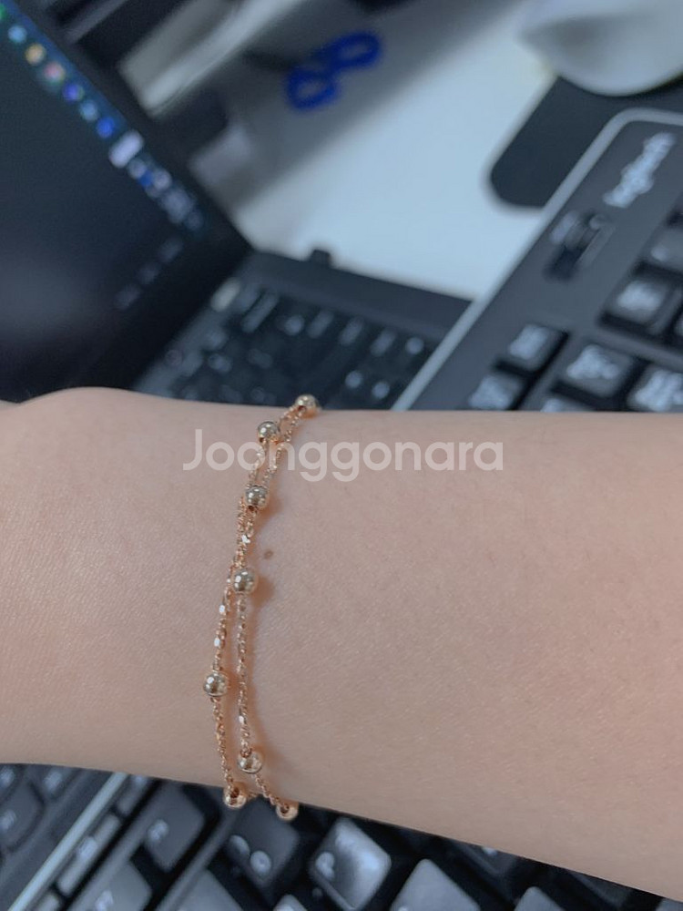 론드 18k 볼팔찌 로즈 골드 LOND--2