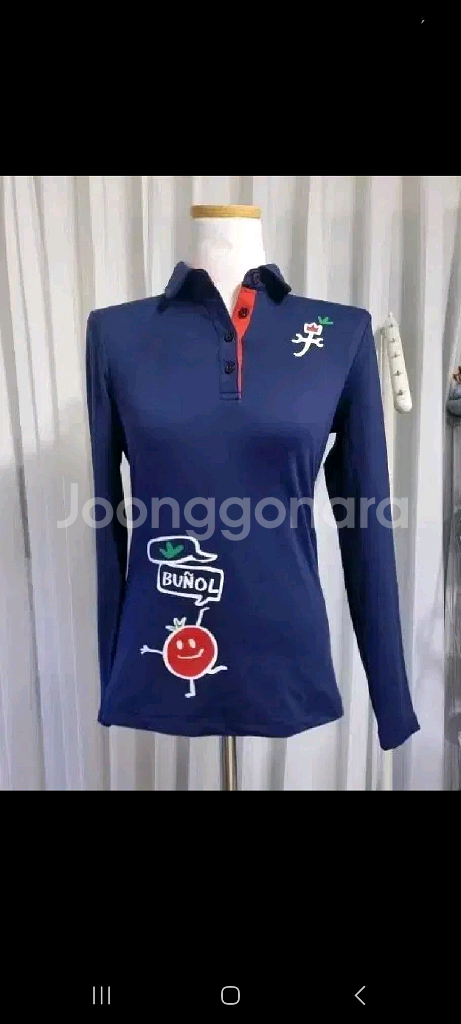 여성 85 | 카스텔바작 네이비 골프티--2