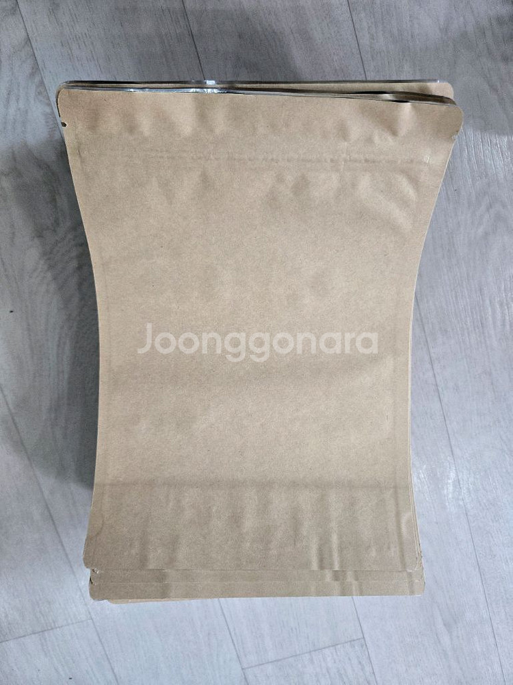 크라프트 스탠드 은박지퍼백 300g짜리 90매 새제품--0