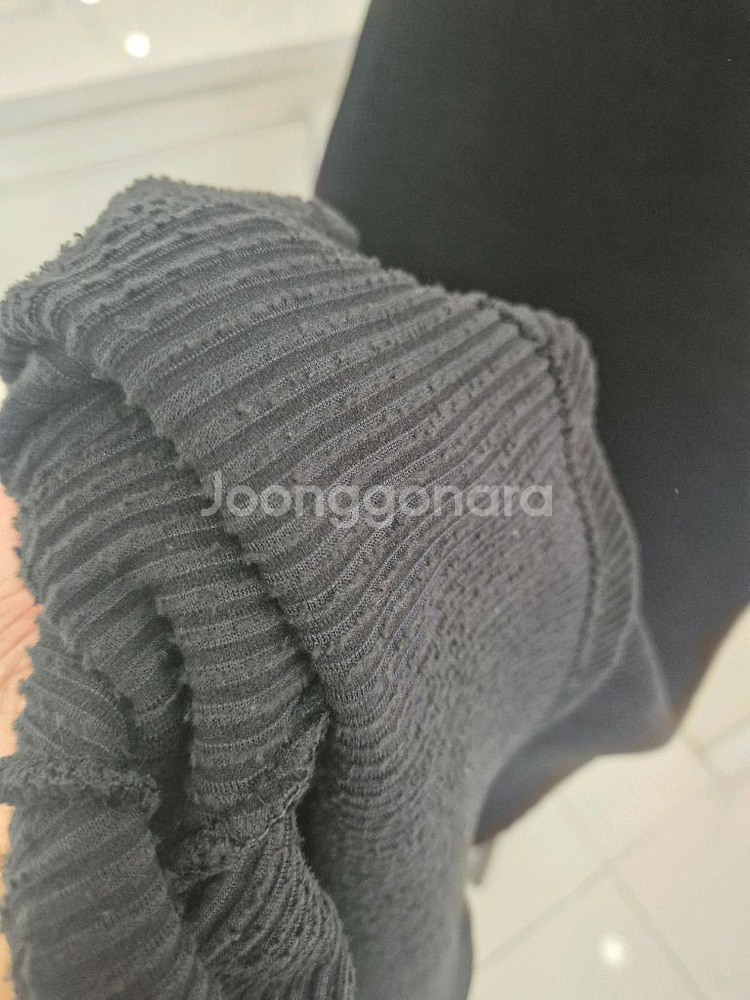 벨벳 골지 머메이드 밴딩 롱스커트--6
