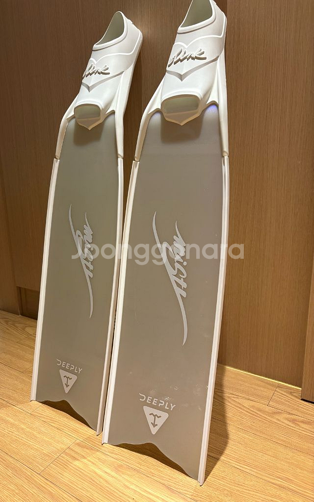 디플리 미스티 프리다이빙 핀 글로우 블루 XS--3