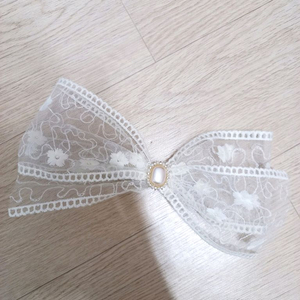 레이스리본 여아 헤어핀