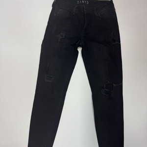 여성 자라 ZaRa Z1975 데미지 찢청 블랙진