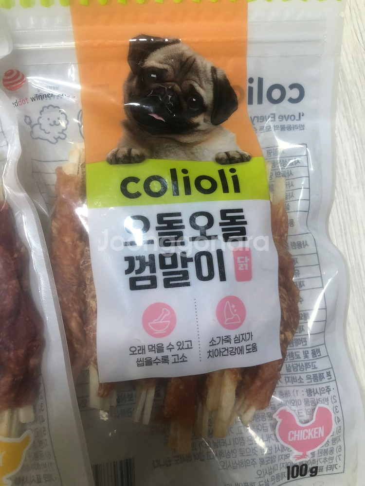 강아지 사료 간신 콜리올리 오돌오돌 껌말이 3가지맛--2