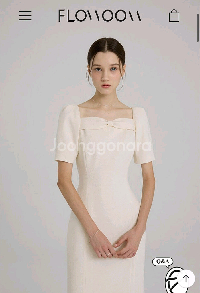 플로움 클래식 햅번드레스 원피스 아이보리 색상 s사이즈--1