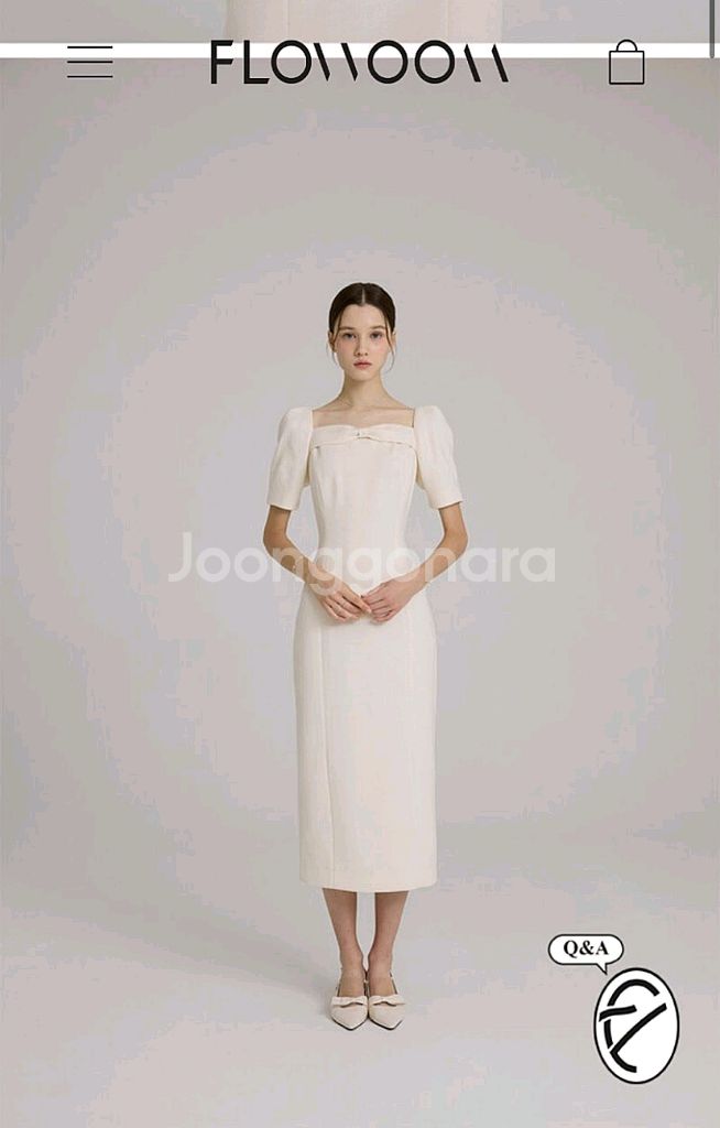 플로움 클래식 햅번드레스 원피스 아이보리 색상 s사이즈--3