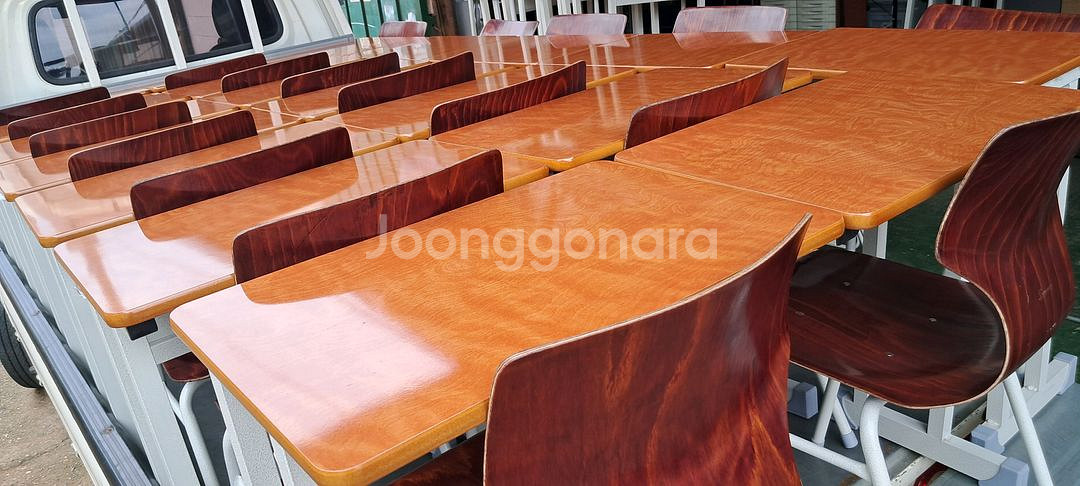 몇번안쓴 일인용책상 학원책상 학원의자 하이팩의자 20셋--3