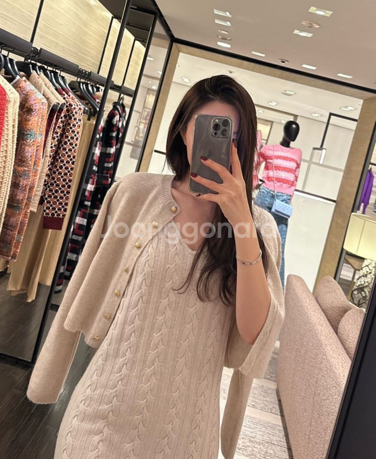 더로랑 몬테카를로 가디건 FW 베이지 그루밍소라 오트밀--0