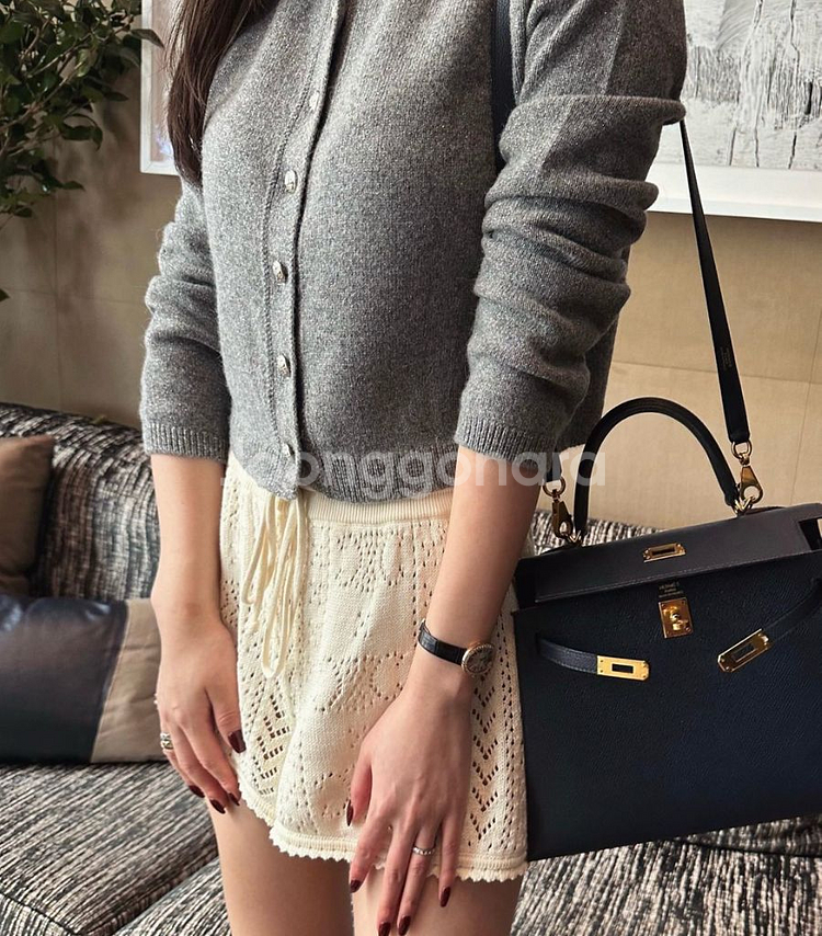 더로랑 몬테카를로 가디건 FW 베이지 그루밍소라 오트밀--5