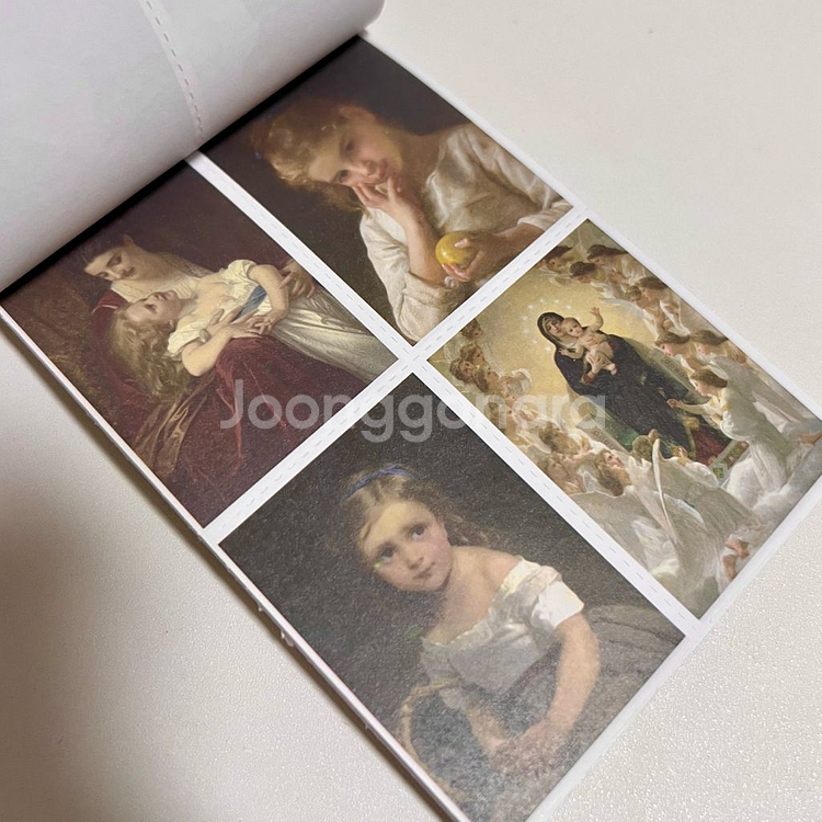 [ 빈티지 다꾸 ] 명화 엽서 우표 노트 공책 처분--0