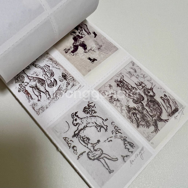 [ 빈티지 다꾸 ] 명화 엽서 우표 노트 공책 처분--6