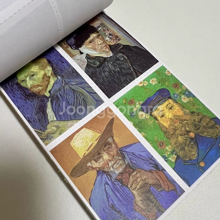 [ 빈티지 다꾸 ] 명화 엽서 우표 노트 공책 처분--7