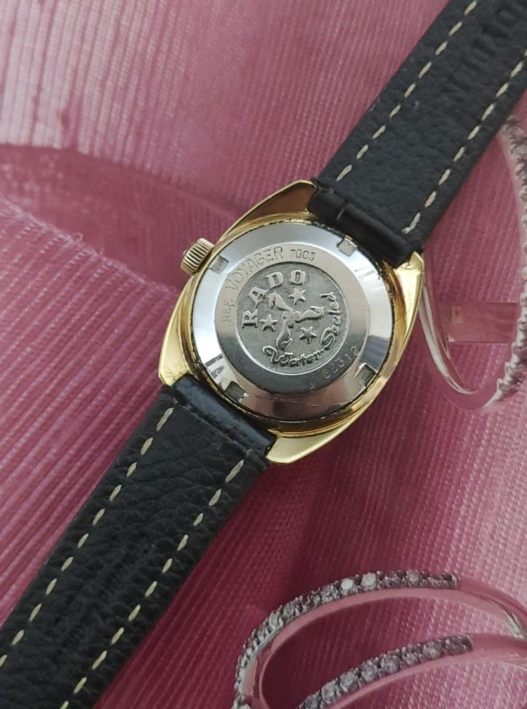 라도 오토 여성용 금장가죽시계 이미지