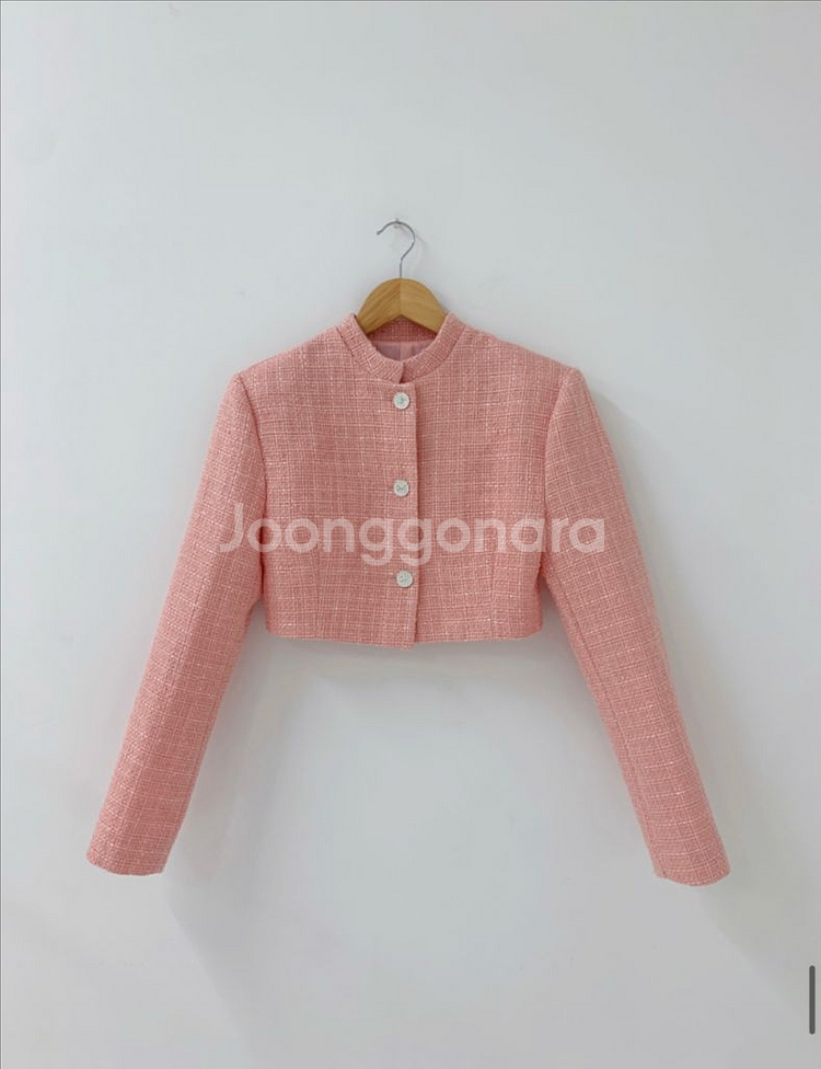 핑크 트위드 투피스 세트 S--4