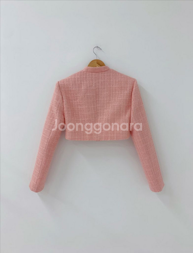 핑크 트위드 투피스 세트 S--5