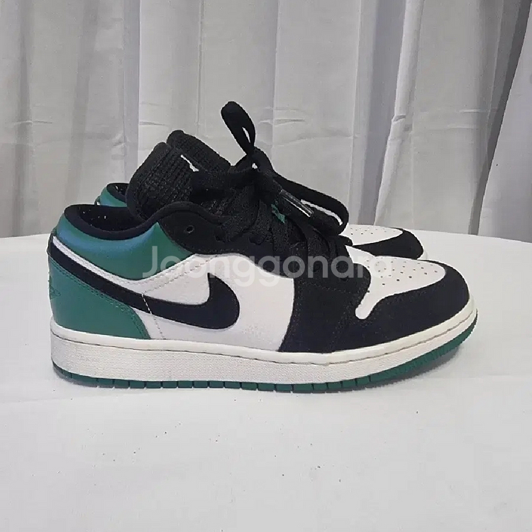 정품 나이키 조던1 로우 235 블랙 미스틱 그린--1