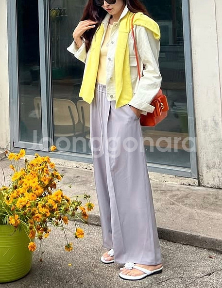 코스모폴리탄줄라이/릴랙스 슬랙스/ 밴딩팬츠--0