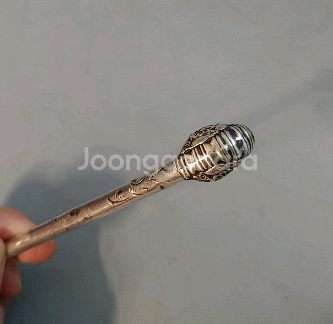 꽃문양 은비녀조선시대 연봉비녀--6