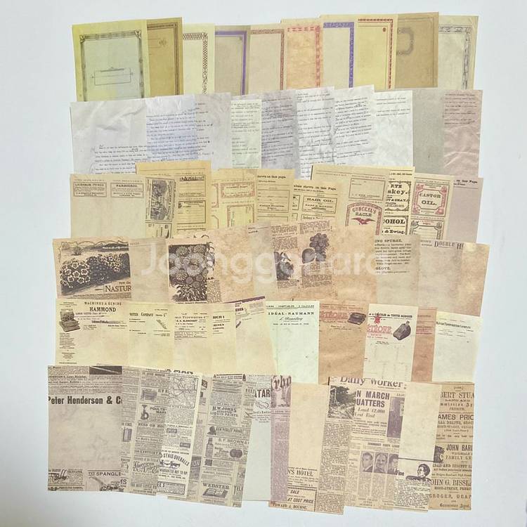 [ 빈티지 다꾸 ] 라벨 식물 다양한 배경지 60장--1