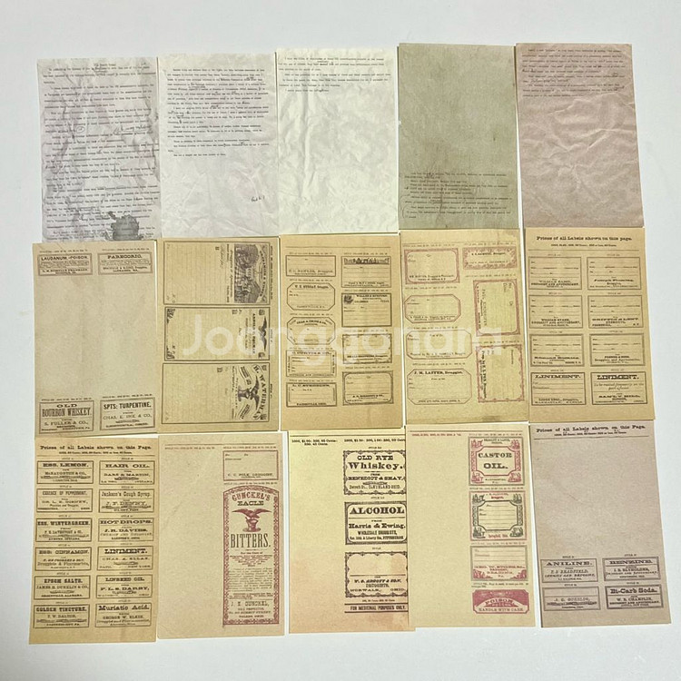 [ 빈티지 다꾸 ] 라벨 식물 다양한 배경지 60장--3