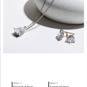 타니바이미네타니 14k 2ct. 목걸이