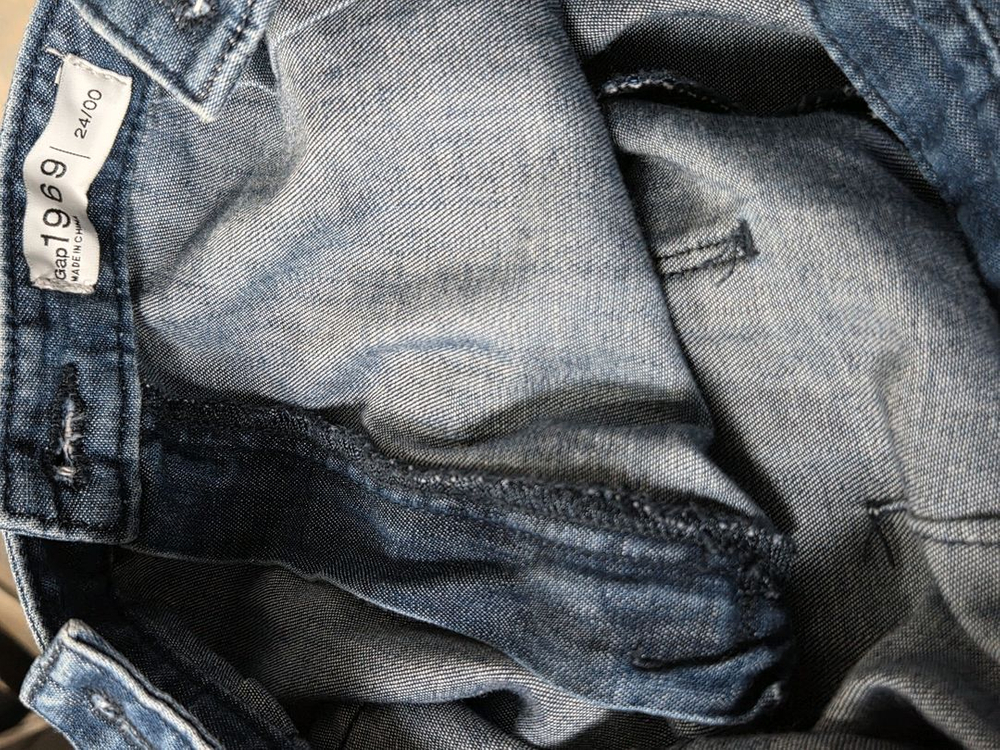 00 갭 루즈핏 유니크 인디고 써스펜더 멜빵 바지 이미지