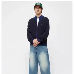 다임 dime 니트 집업 가디건 블루 m 새상품