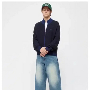 다임 dime 니트 집업 가디건 블루 m 새상품