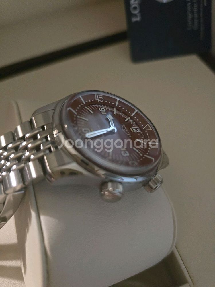 론진 레전드다이버 39mm 테라코타 색상 국내정식--7