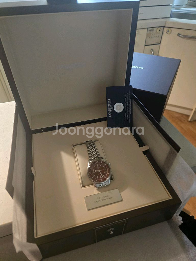 론진 레전드다이버 39mm 테라코타 색상 국내정식--3