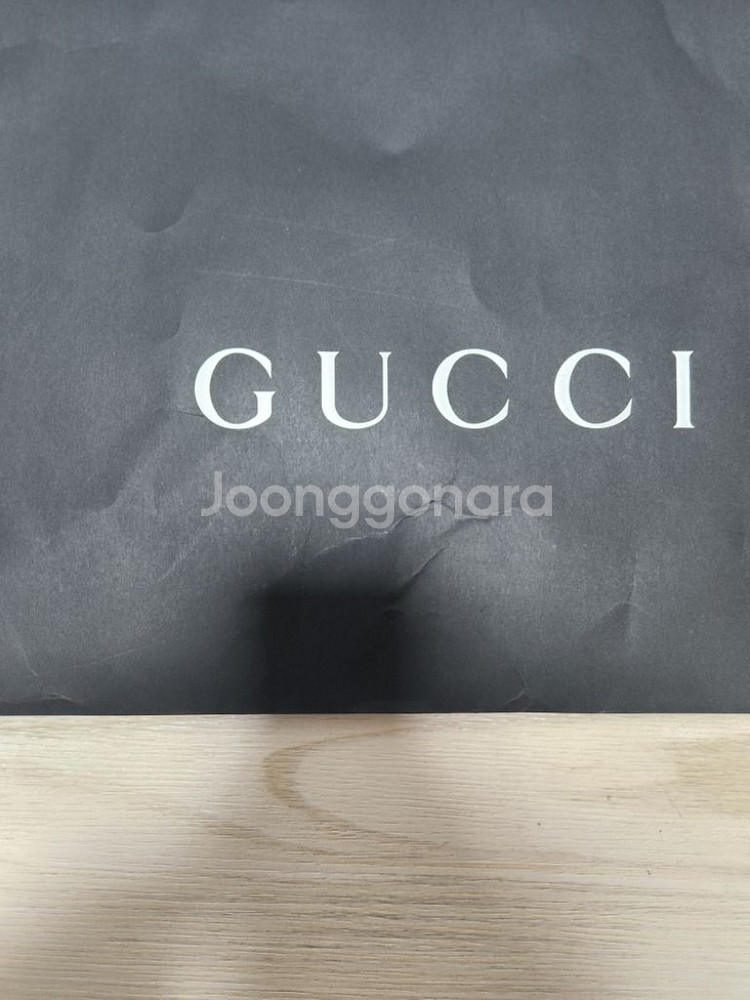 [상태B+] 구찌 대형 블랙 쇼핑백 (48X36X17)--3