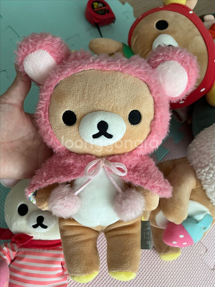 일괄 리락쿠마 봉제인형 4P 인테리어 소품 레트로 고전--4