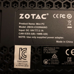 ZOTAC 미니 PC ZBOX-CI329NANO 판매
