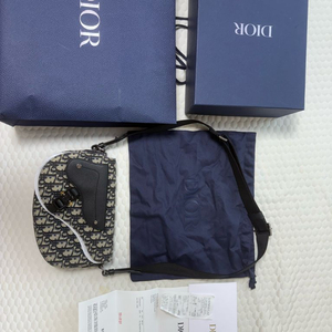 디올 오블리크 자카드 크로스백