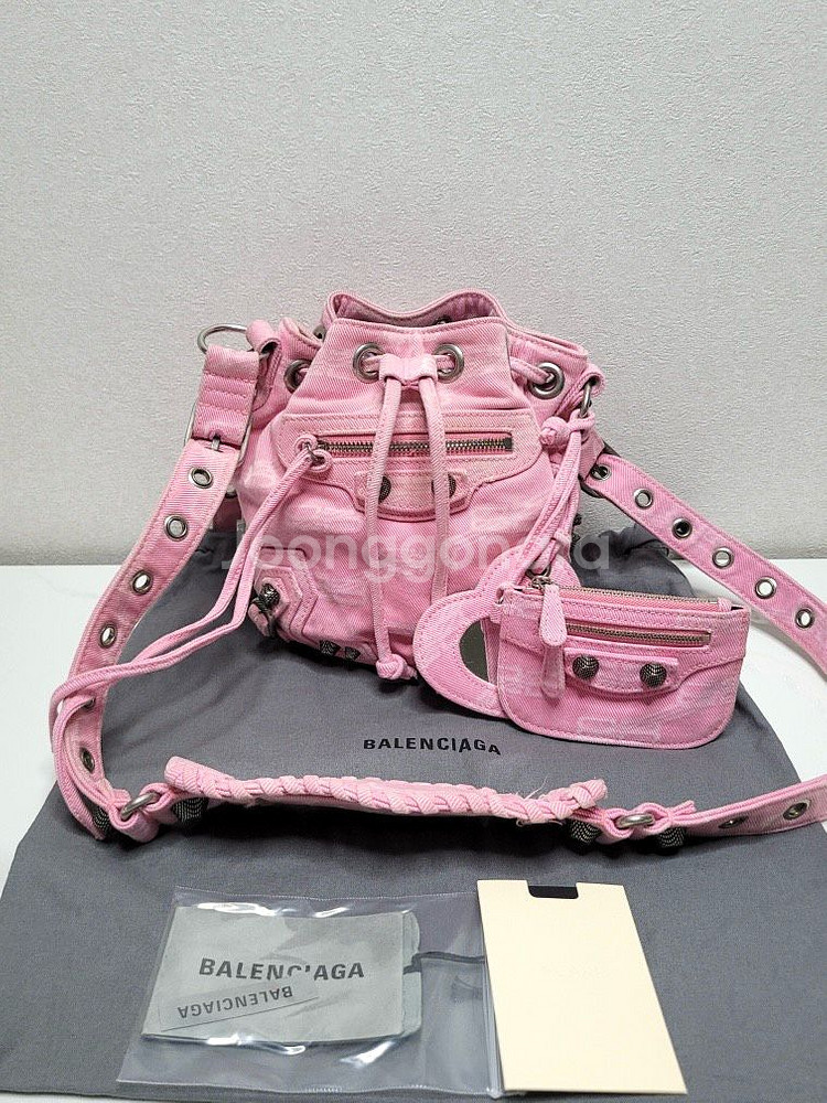 (한정판/A+)발렌시아가 르 카콜 데님 버킷 숄더백--0