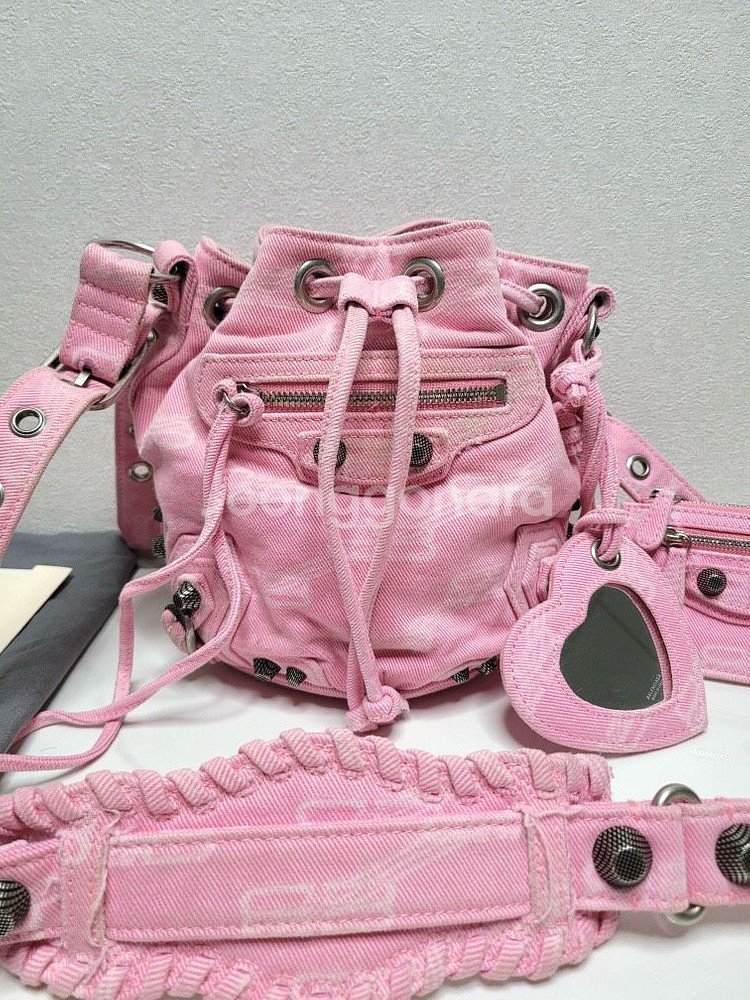 (한정판/A+)발렌시아가 르 카콜 데님 버킷 숄더백--1