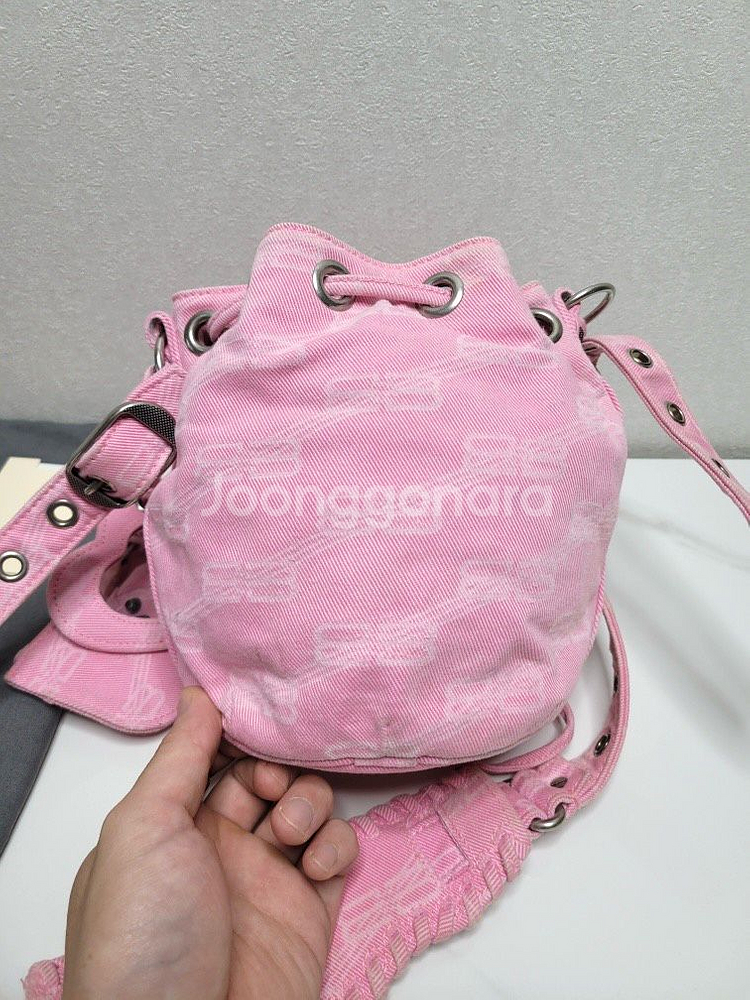 (한정판/A+)발렌시아가 르 카콜 데님 버킷 숄더백--2