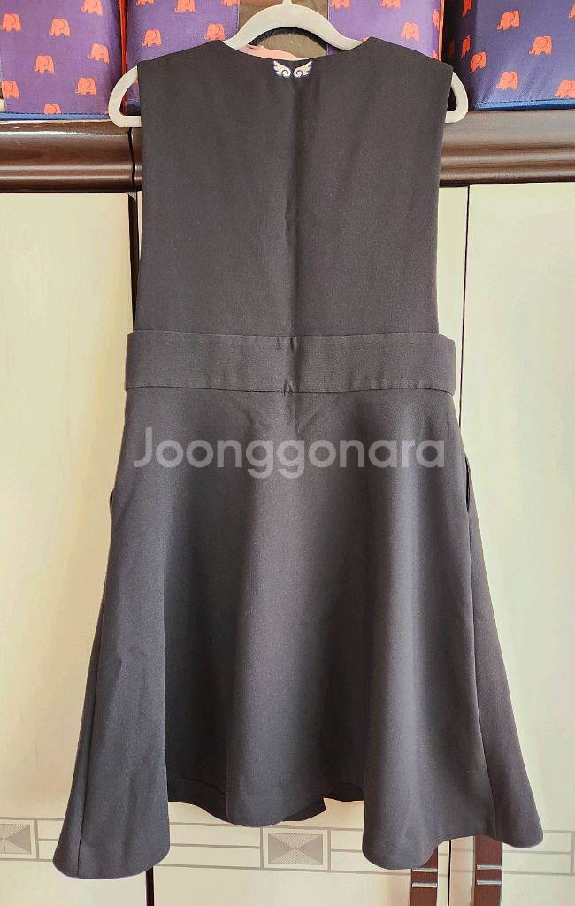 <새상품>스파오 카드캡터체리 콜라보 지수룩 블랙 원피스--3