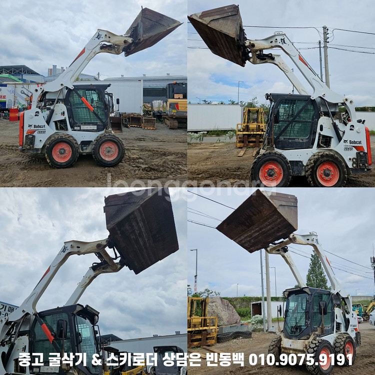 밥캣 S595 17년식 말뚝형 75마력 중고 스키로더--4