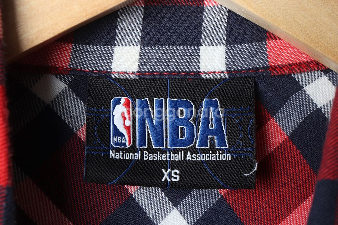 W(XS) NBA 엔비에이 셔츠 남방 스퍼스 체크--6