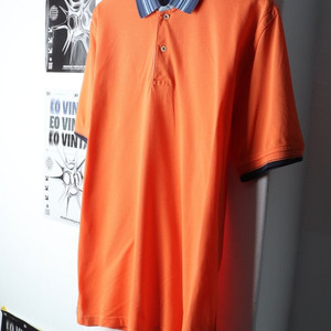 (L-XL) 타미힐피거 반팔 카라 티셔츠 주황