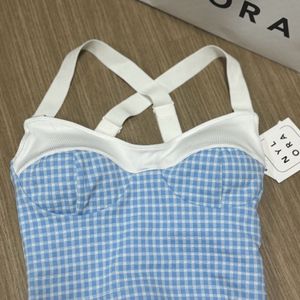나일로라 NYLORA 브라탑 나시 홀터 탑 XS 새상품