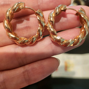 18k 꼬임 귀걸이