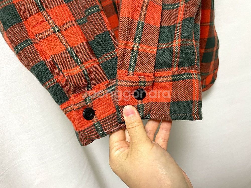 폴로스포츠 초어넥 플란넬 체크셔츠 _ 오렌지--4