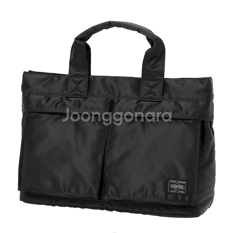 요시다포터 블랙 탱커 토트백--0
