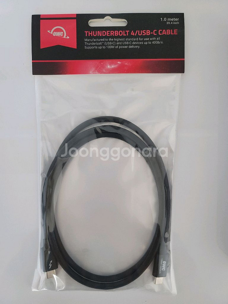 OWC 썬더볼트4 USB-C 케이블 새상품 판매합니다.--0