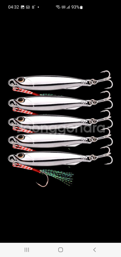 루어 낚시 미끼 금속 바다 민물 태클 지그 스푼 메탈--0